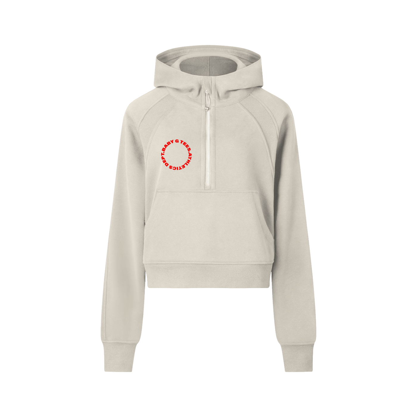 Cropped Half-Zip Hoodie