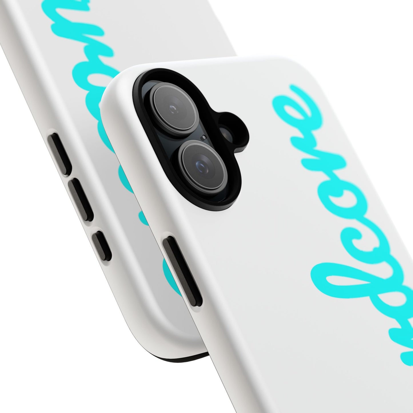 Hardcore - Cyan & White Tough Phone Case