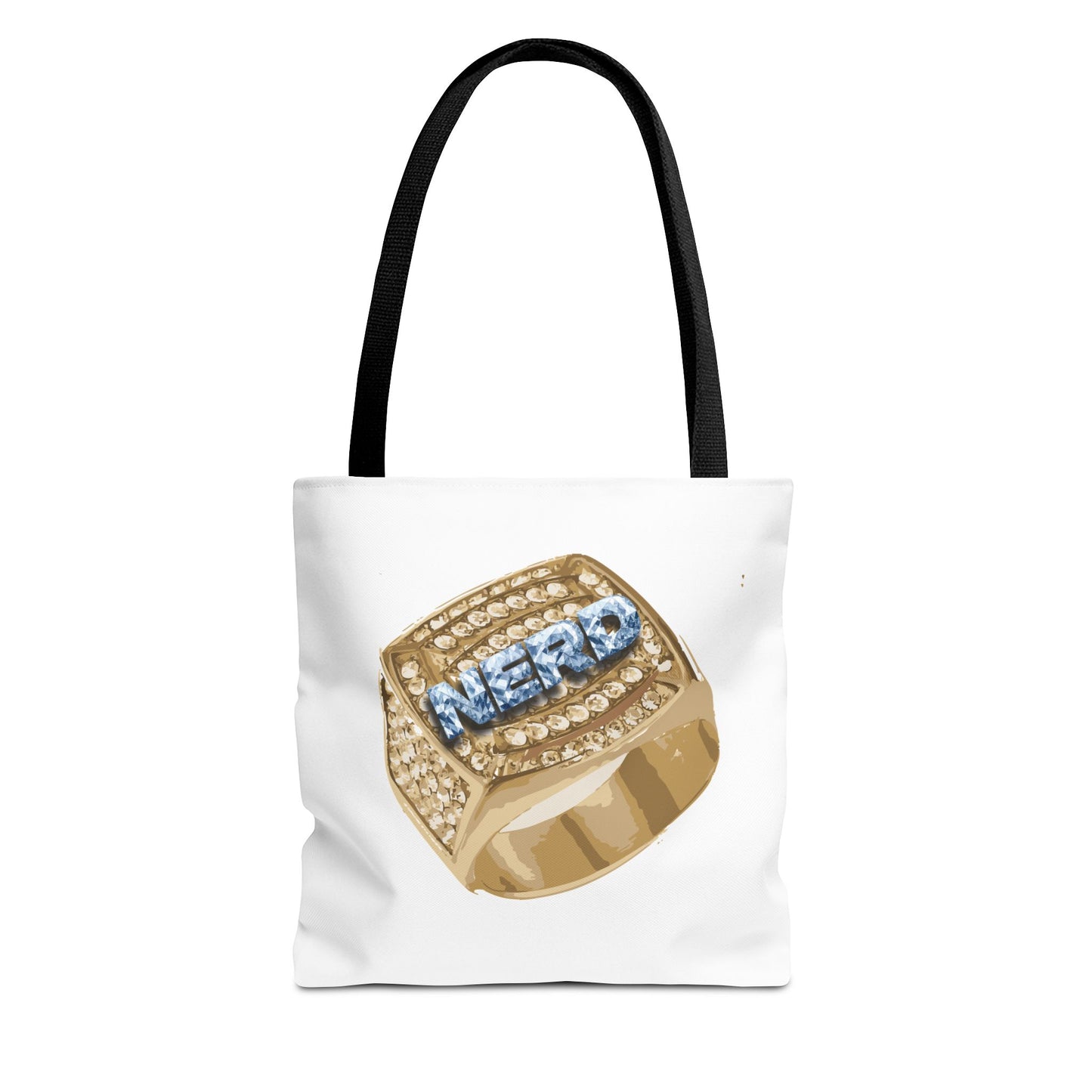 NERD Glamorous Tote Bag with Statement Ring Design