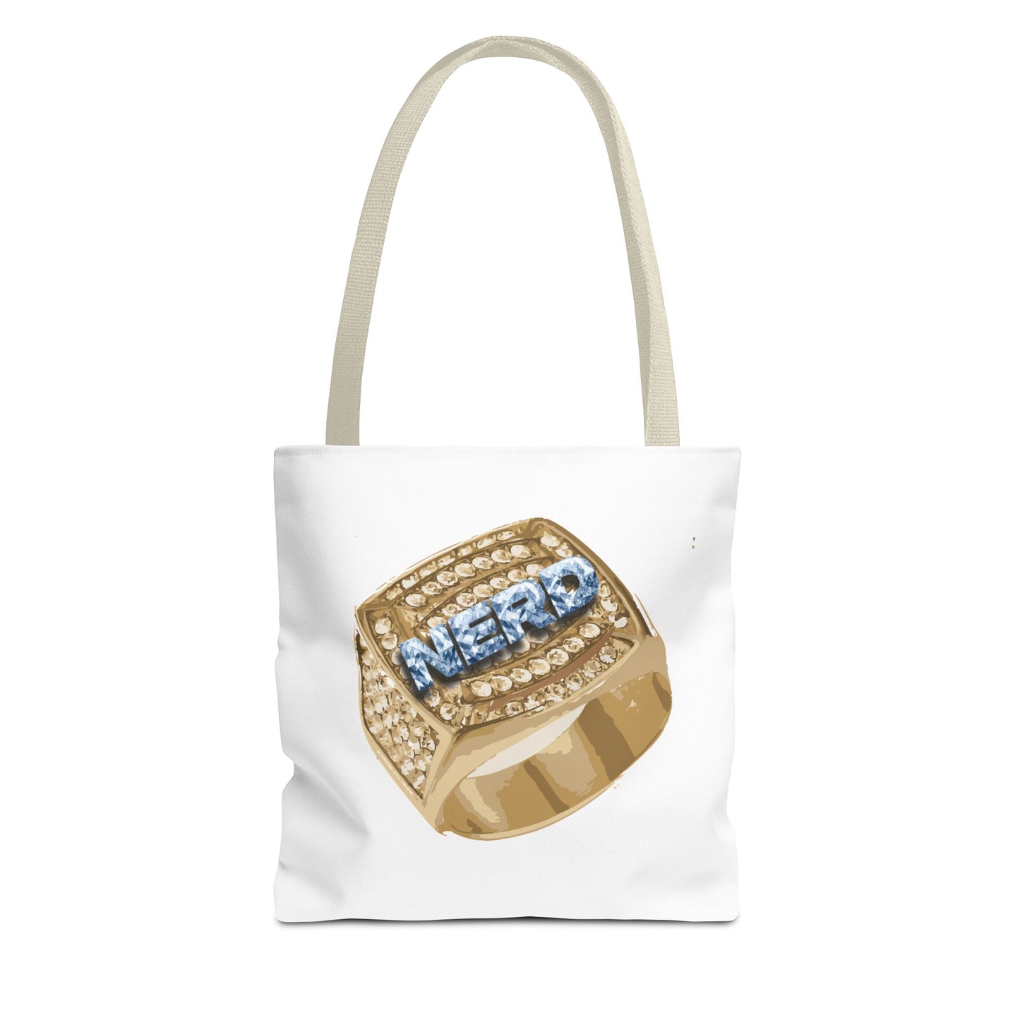 NERD Glamorous Tote Bag with Statement Ring Design