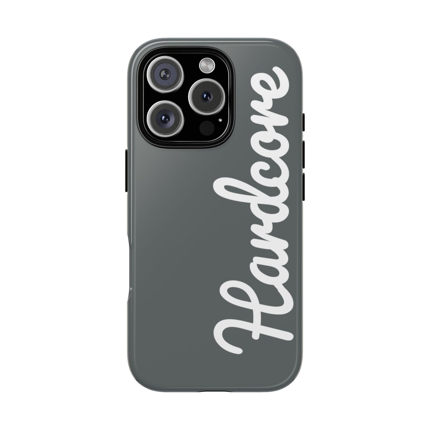 Hardcore - Grey & White Tough Phone Cases
