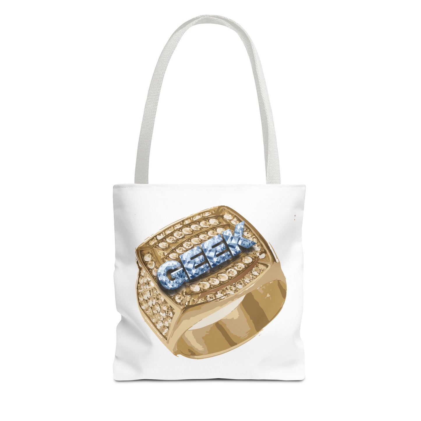 GEEK Glamorous Tote Bag with Statement Ring Design