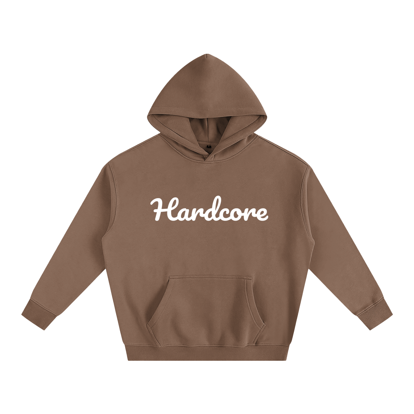 Hardcore Oversize Fleeced Hoodie white txt
