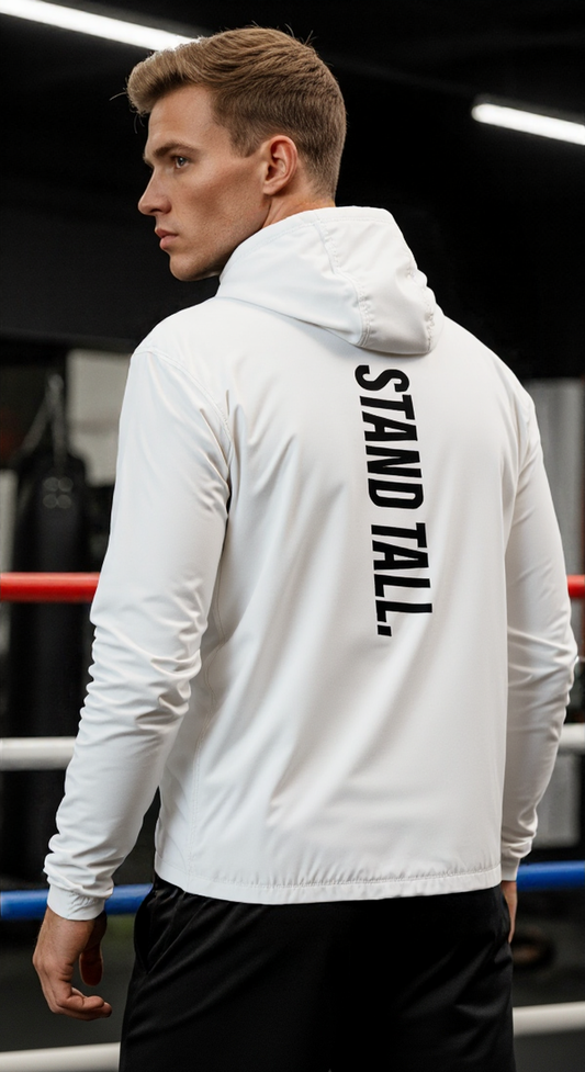 Soft Hooded Sports Jacket - Stand Tall Blk/wht