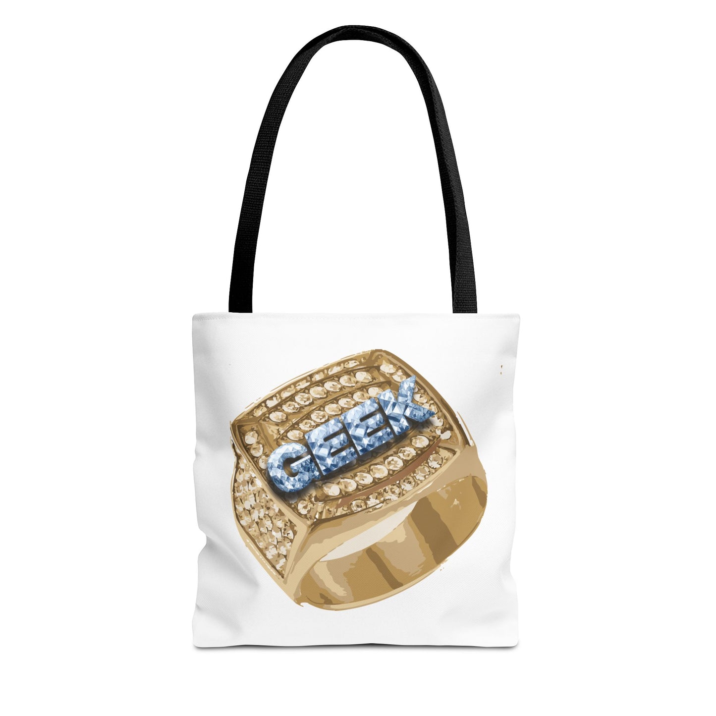 GEEK Glamorous Tote Bag with Statement Ring Design