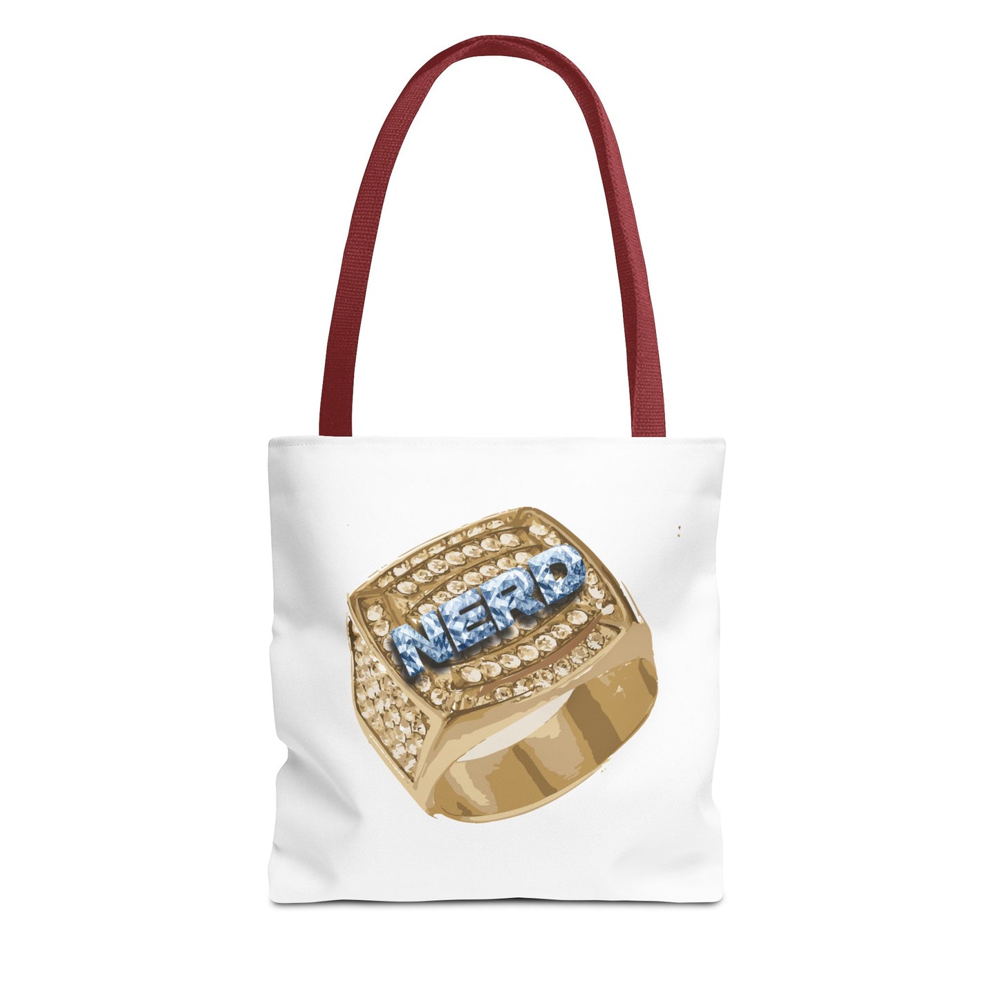NERD Glamorous Tote Bag with Statement Ring Design