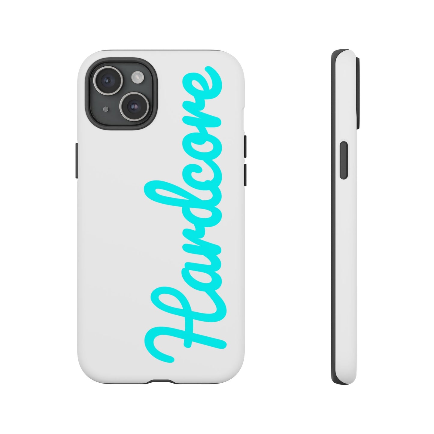 Hardcore - Cyan & White Tough Phone Case