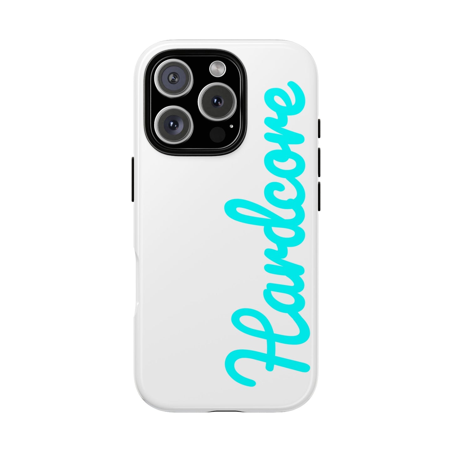 Hardcore - Cyan & White Tough Phone Case
