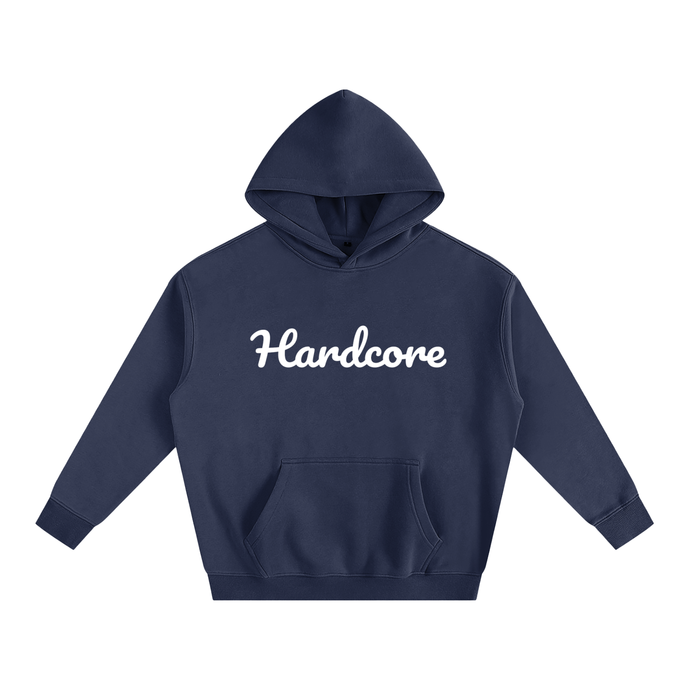 Hardcore Oversize Fleeced Hoodie white txt