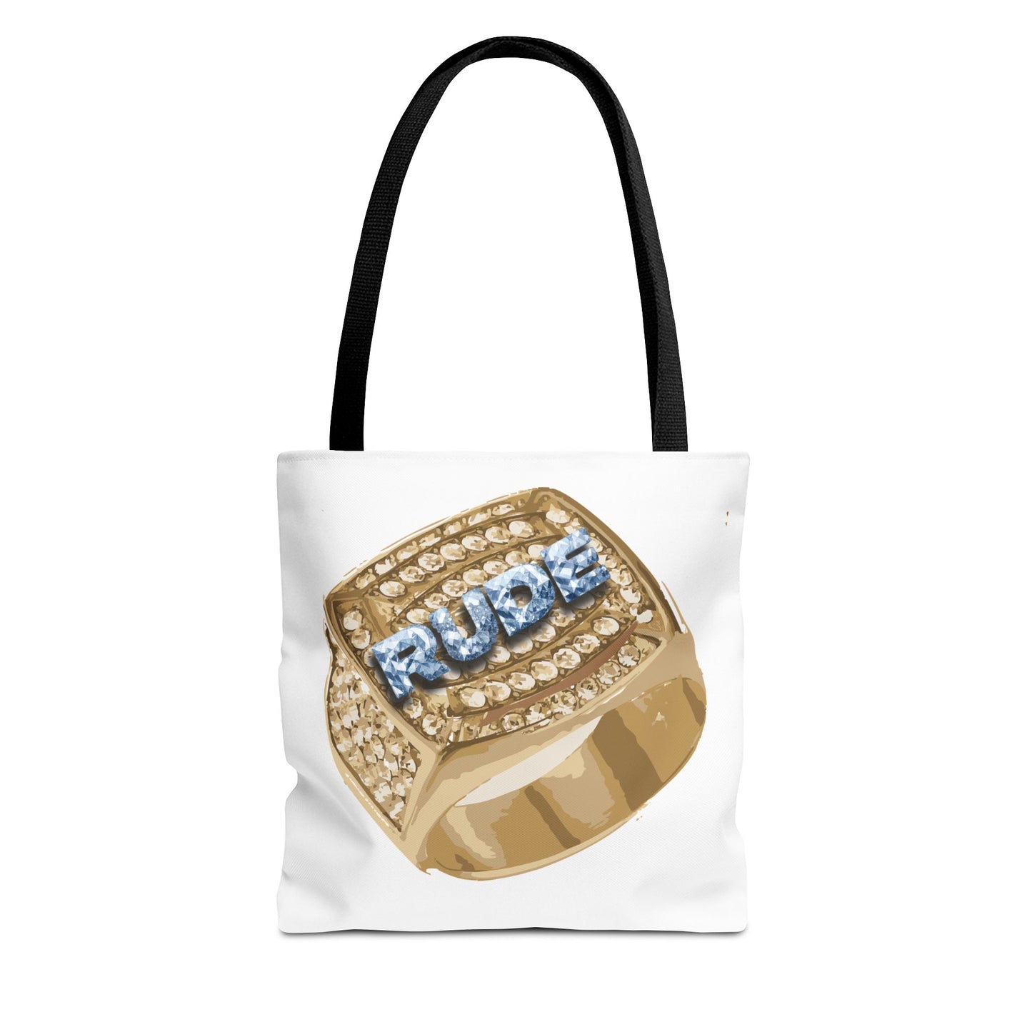 RUDE Glamorous Tote Bag with Statement Ring Design