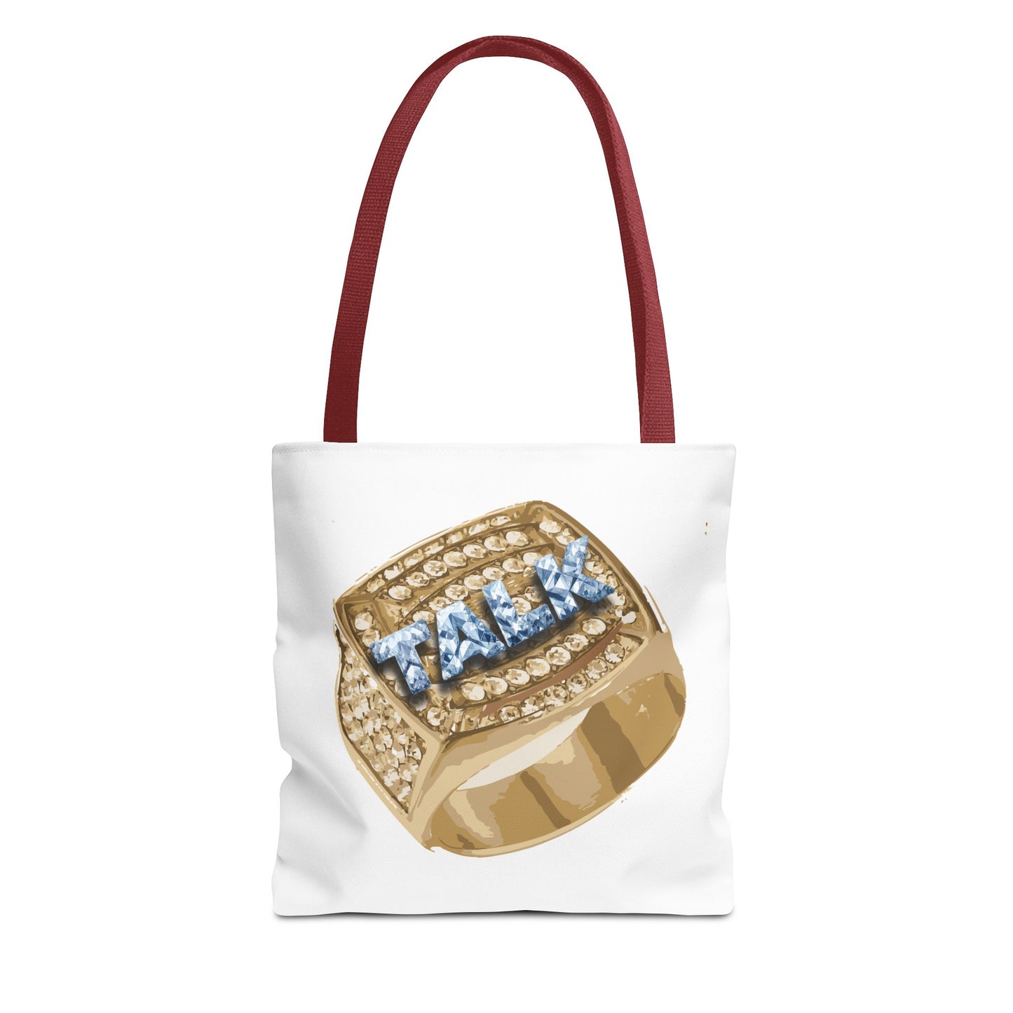 TALK Glamorous Tote Bag with Statement Ring Design