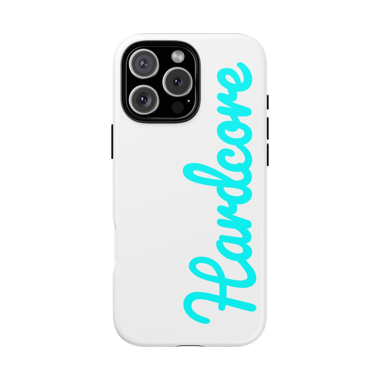 Hardcore - Cyan & White Tough Phone Case