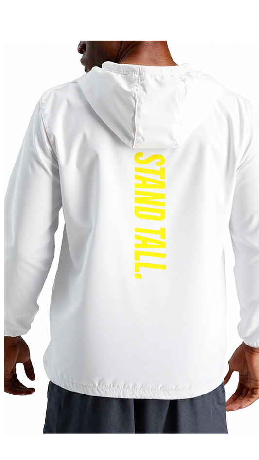 Soft Hooded Sports Jacket - Stand Tall - Yel/wht/blk/gry