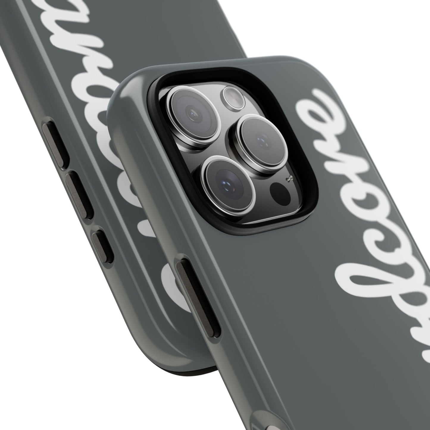 Hardcore - Grey & White Tough Phone Cases