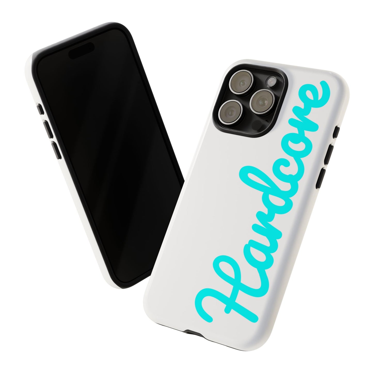 Hardcore - Cyan & White Tough Phone Case