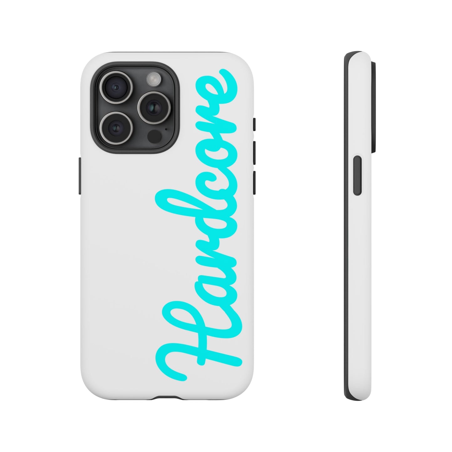 Hardcore - Cyan & White Tough Phone Case