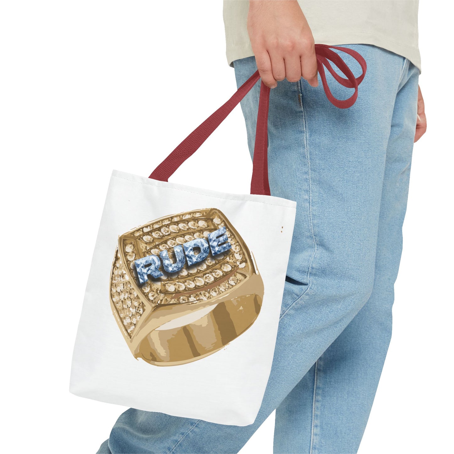 RUDE Glamorous Tote Bag with Statement Ring Design