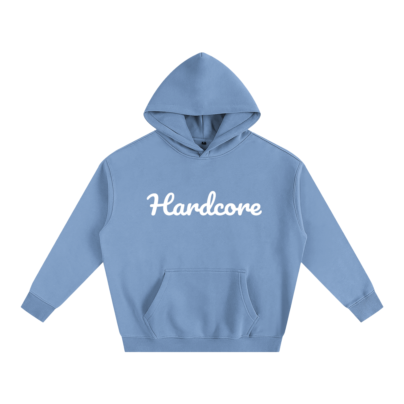 Hardcore Oversize Fleeced Hoodie white txt