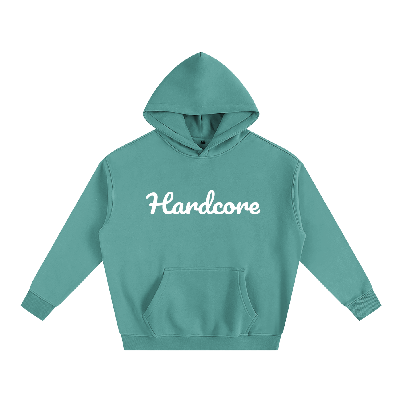 Hardcore Oversize Fleeced Hoodie white txt