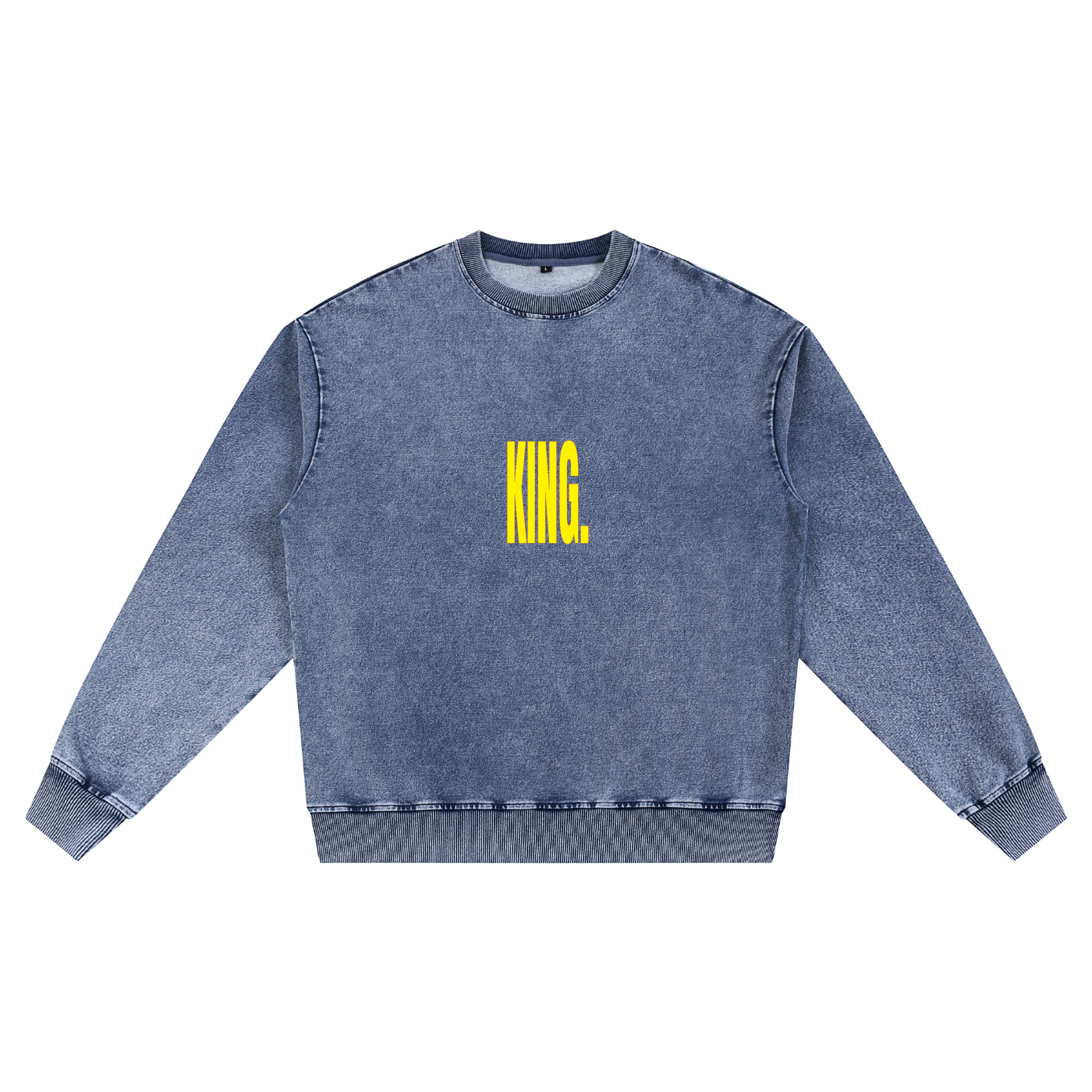 KING - Snow Wash Oversized Crewneck Sweatshirt