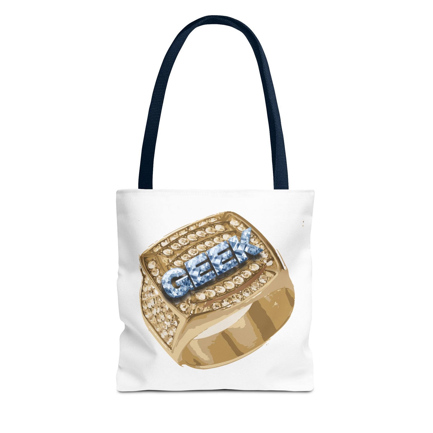 GEEK Glamorous Tote Bag with Statement Ring Design