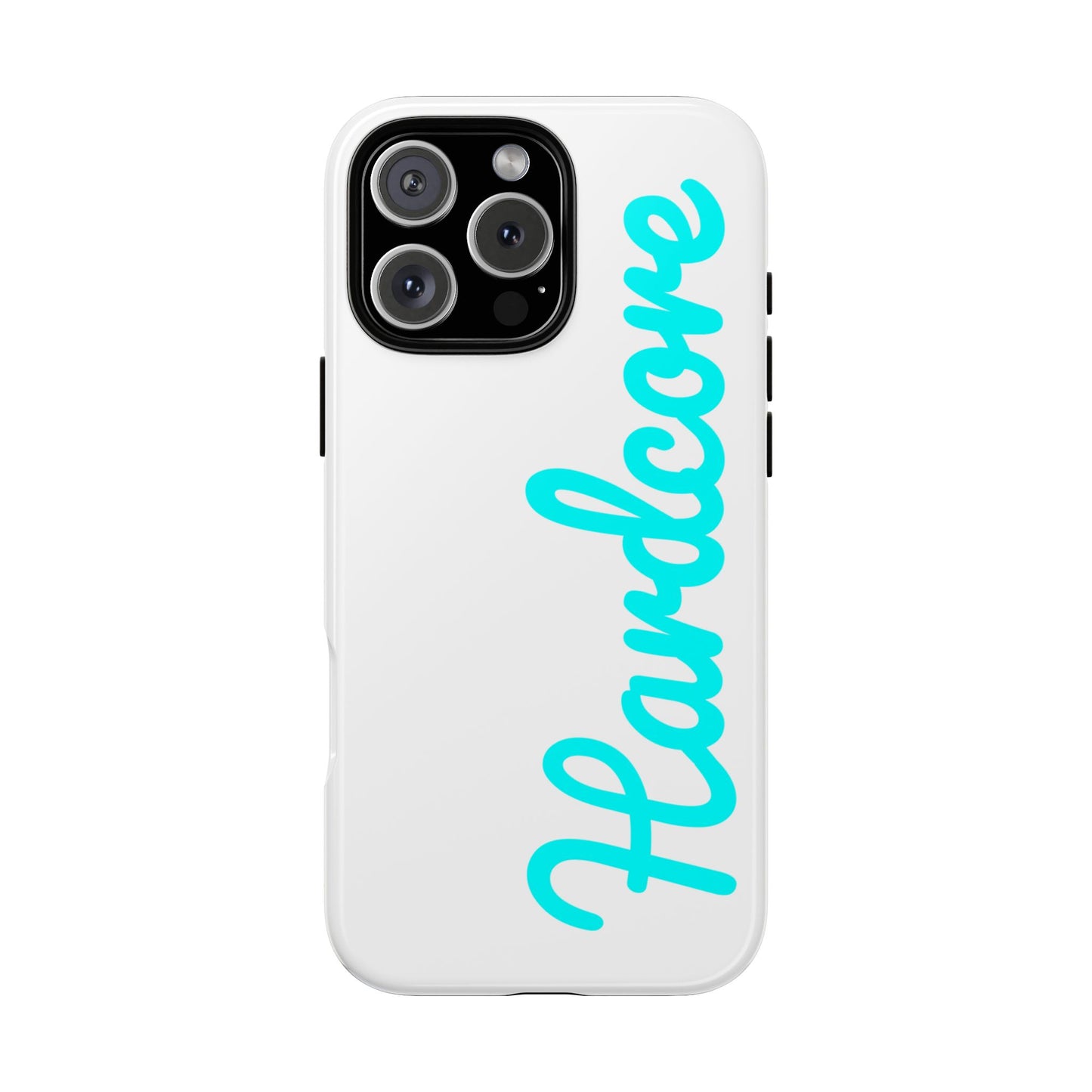 Hardcore - Cyan & White Tough Phone Case