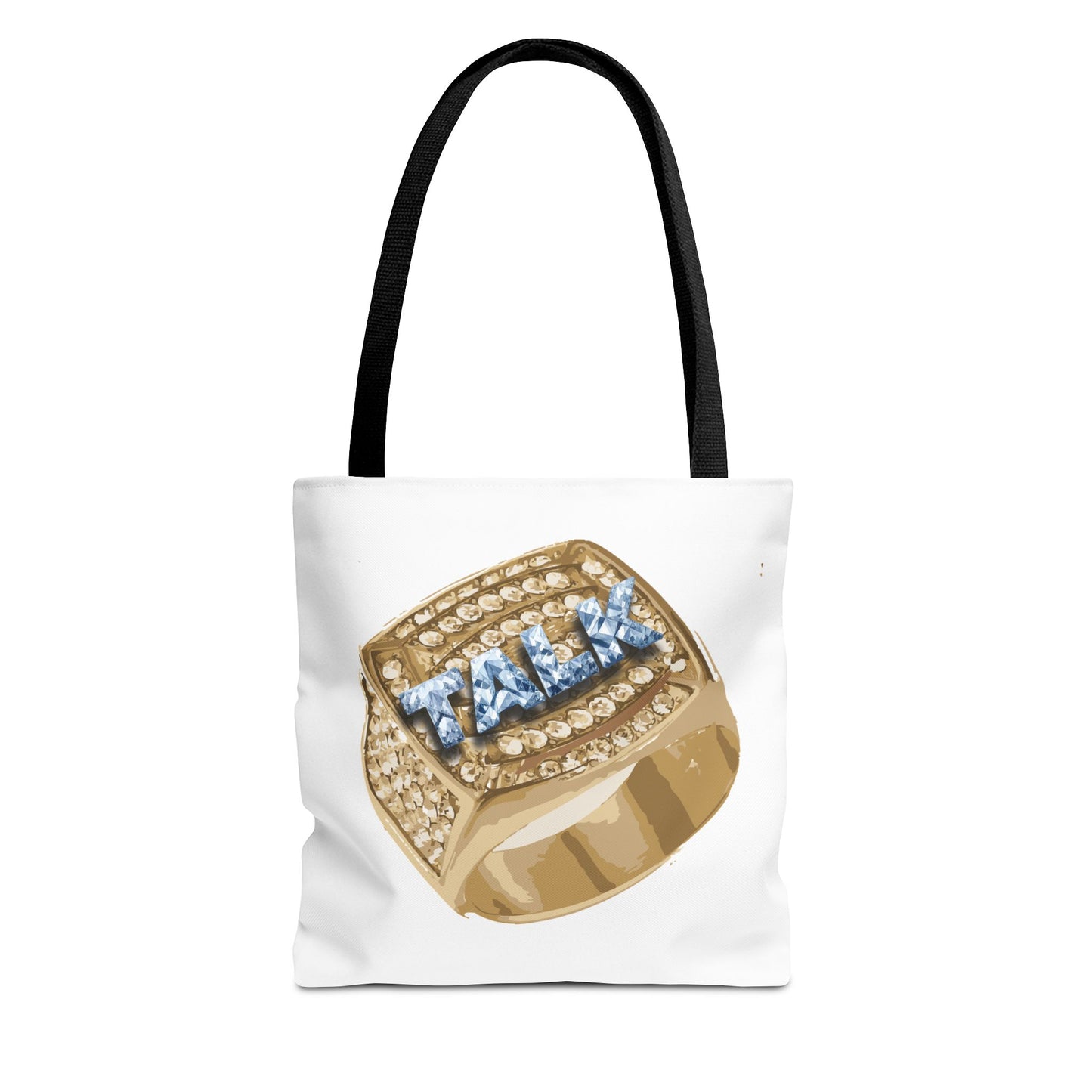TALK Glamorous Tote Bag with Statement Ring Design