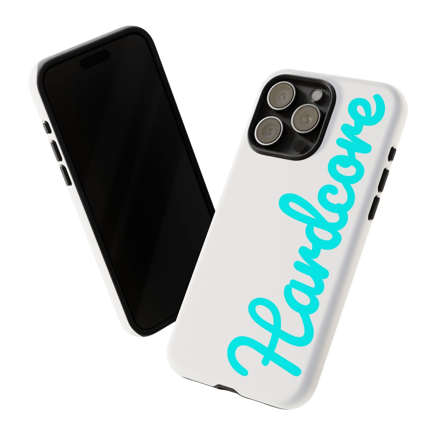 Hardcore - Cyan & White Tough Phone Case