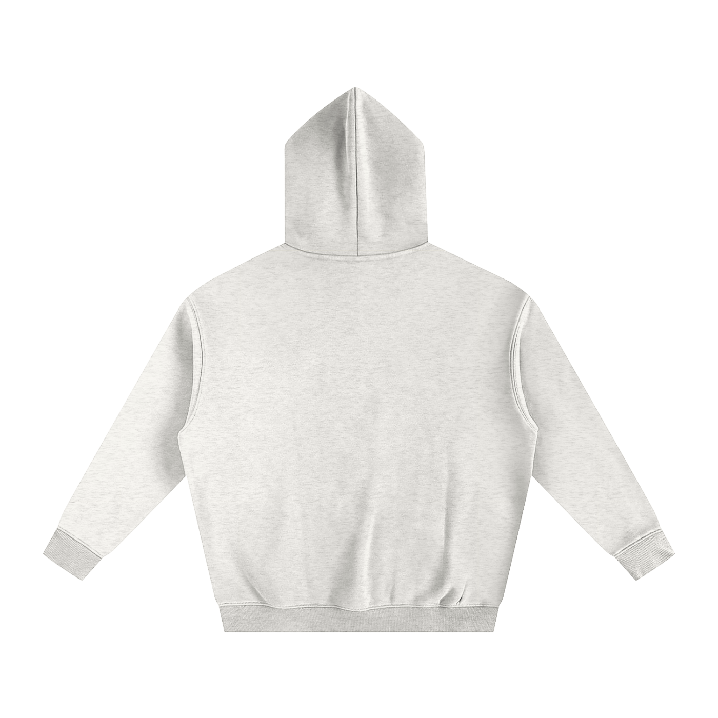 Hardcore Oversize Fleeced Hoodie white txt