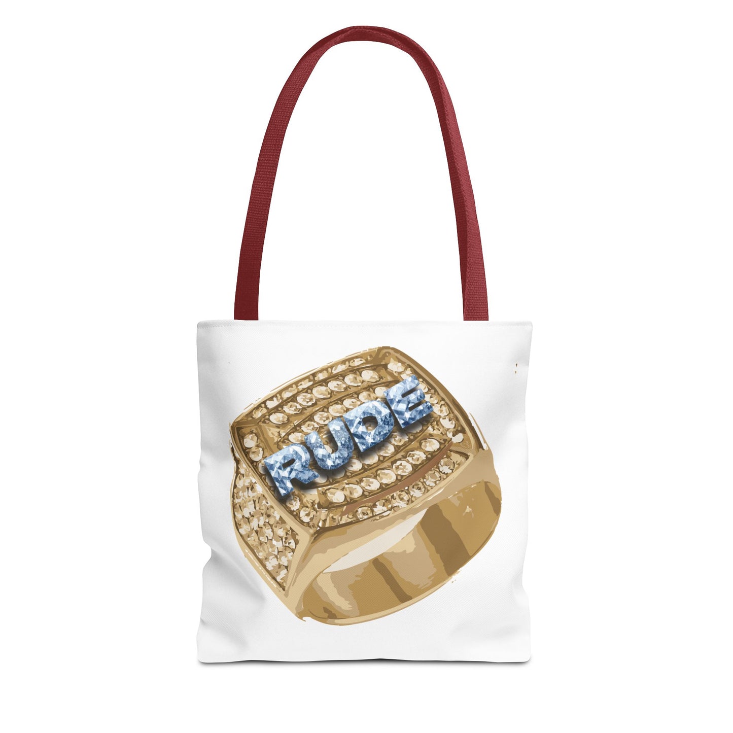 RUDE Glamorous Tote Bag with Statement Ring Design