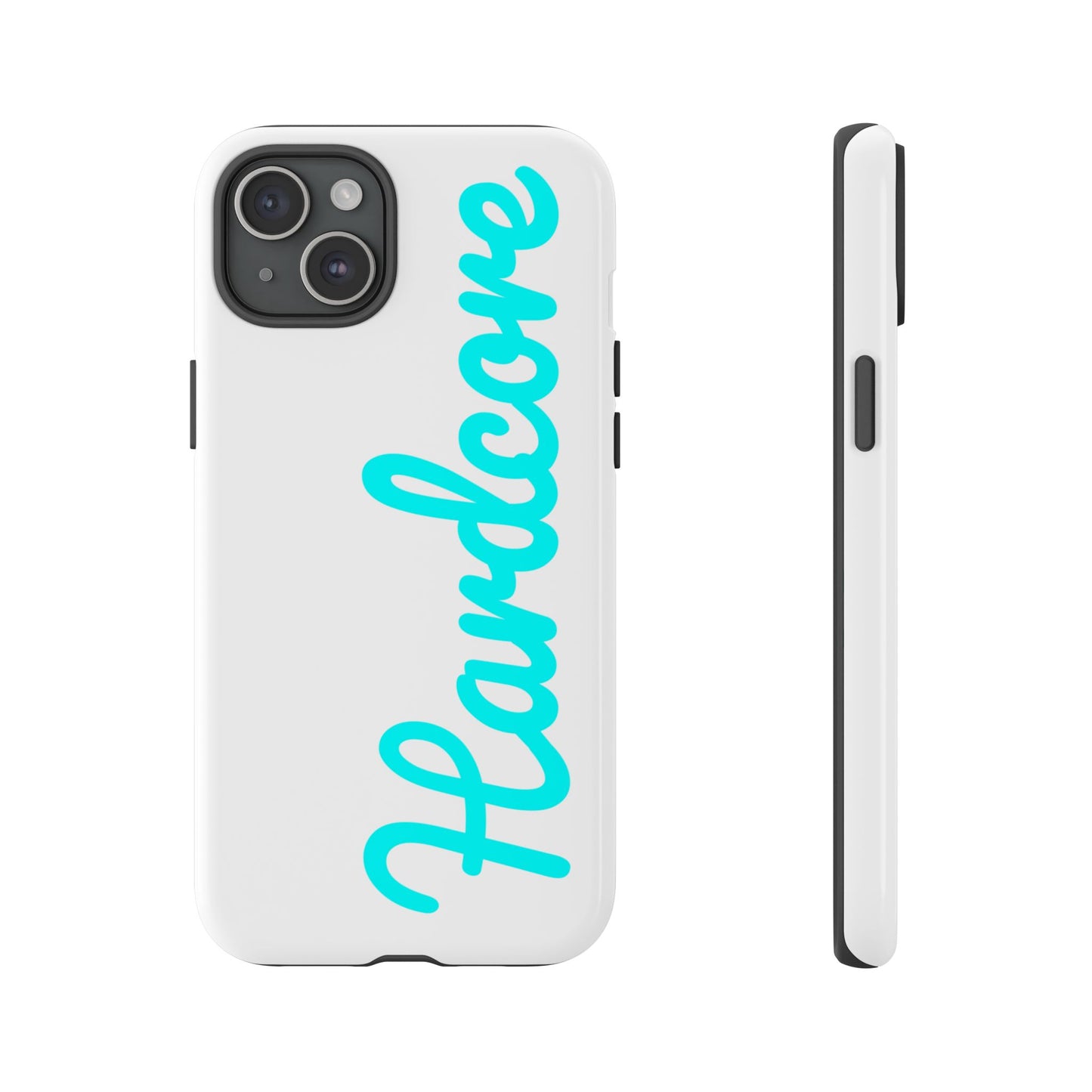 Hardcore - Cyan & White Tough Phone Case