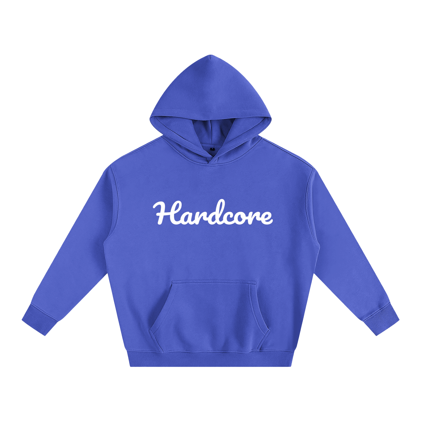 Hardcore Oversize Fleeced Hoodie white txt