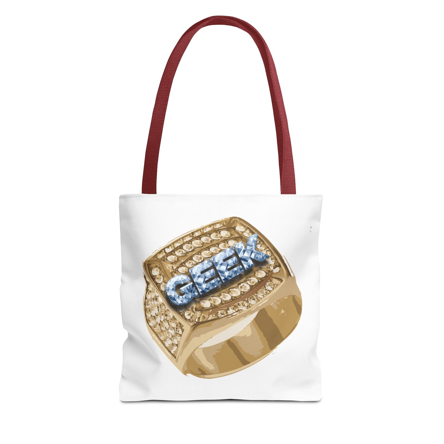 GEEK Glamorous Tote Bag with Statement Ring Design