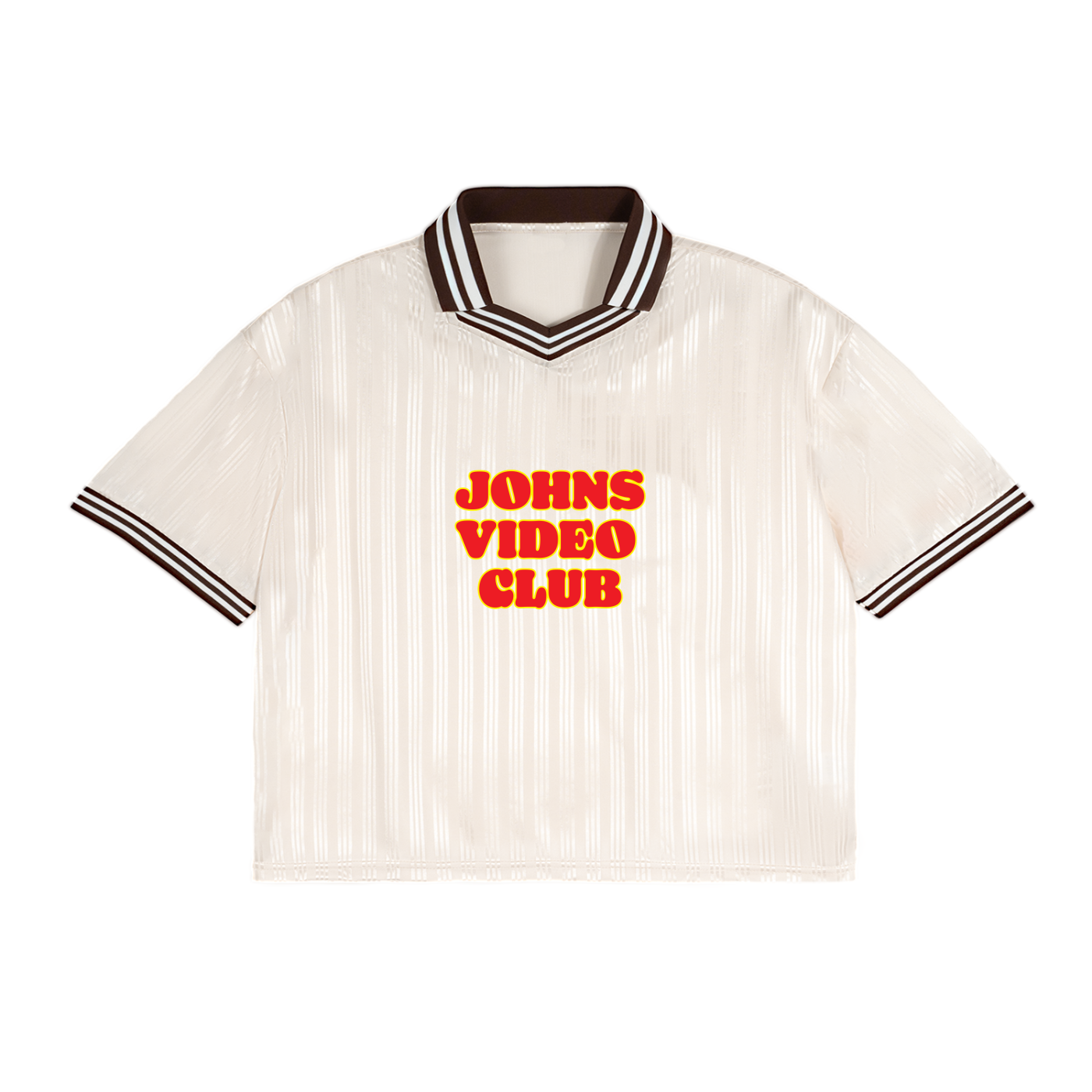 Johns Video Club - Contrast Stripes Polo Collar T-Shirt
