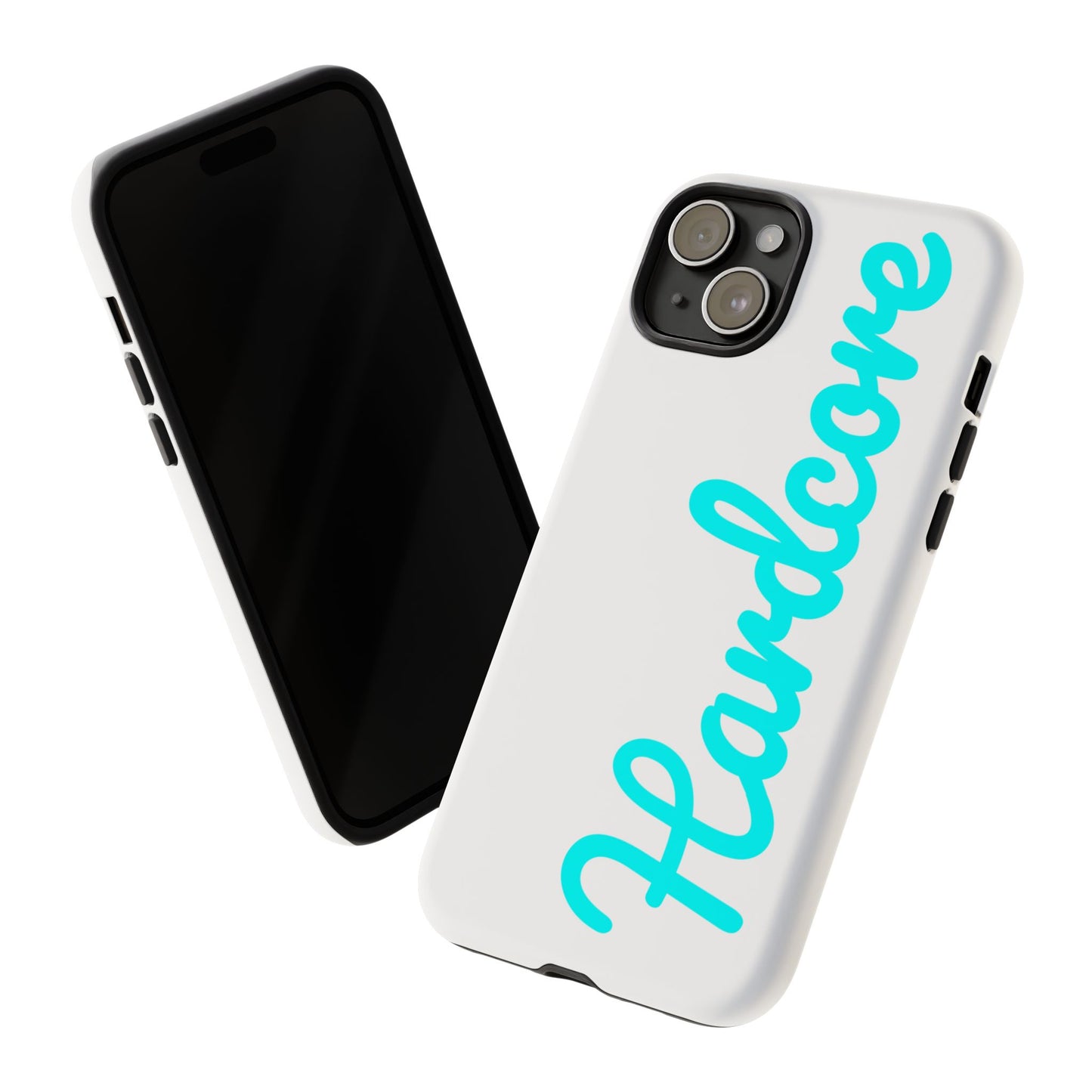 Hardcore - Cyan & White Tough Phone Case