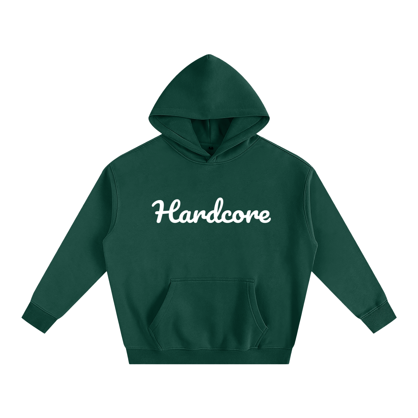 Hardcore Oversize Fleeced Hoodie white txt
