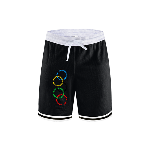 Classic Stripe Trim Basketball Shorts
