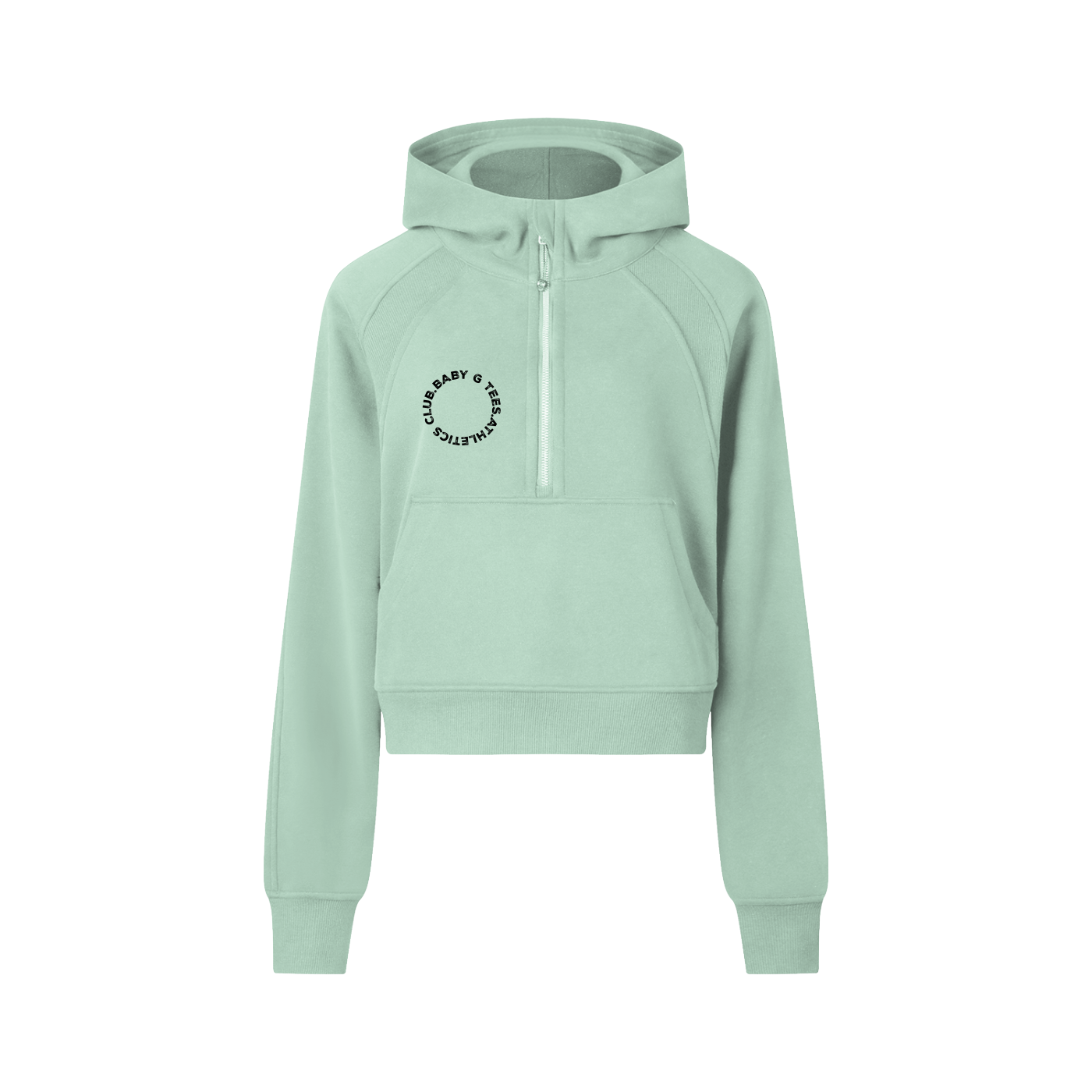 Cropped Half-Zip Hoodie