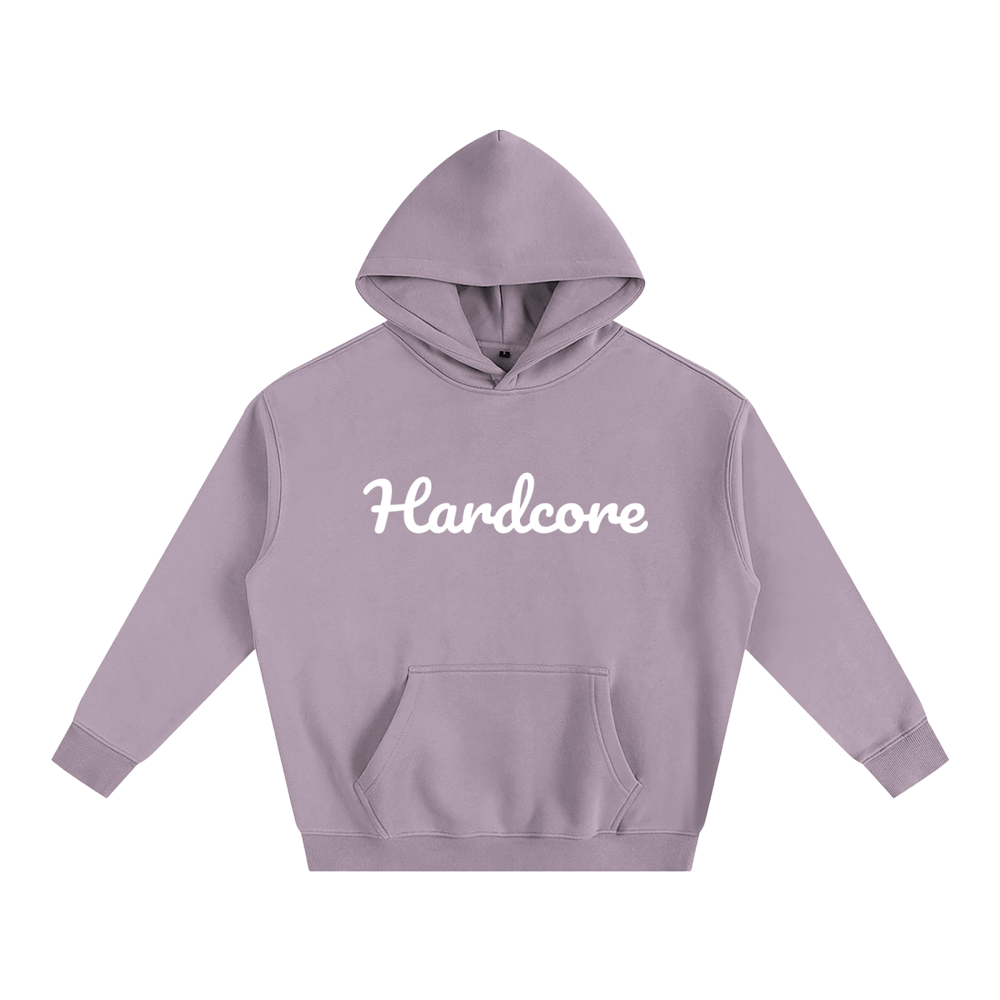 Hardcore Oversize Fleeced Hoodie white txt