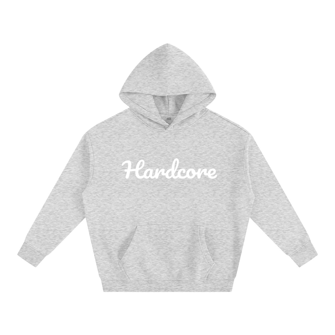 Hardcore Oversize Fleeced Hoodie white txt
