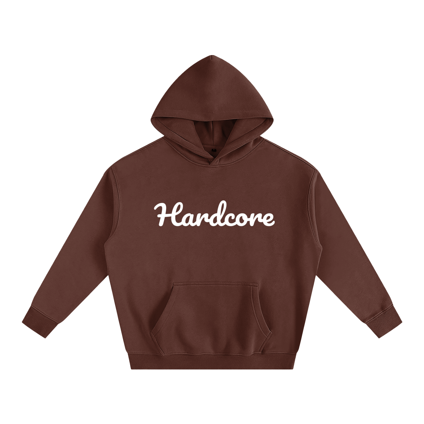 Hardcore Oversize Fleeced Hoodie white txt