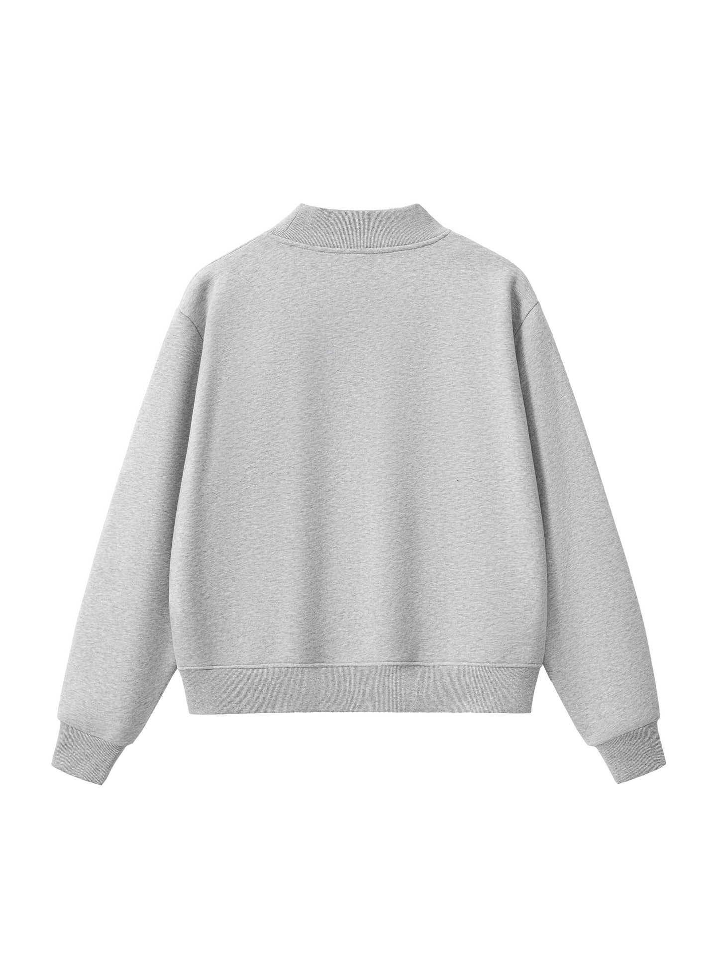 Mooch Green Essential Fleece Mock-Neck Crew Sweatshirt