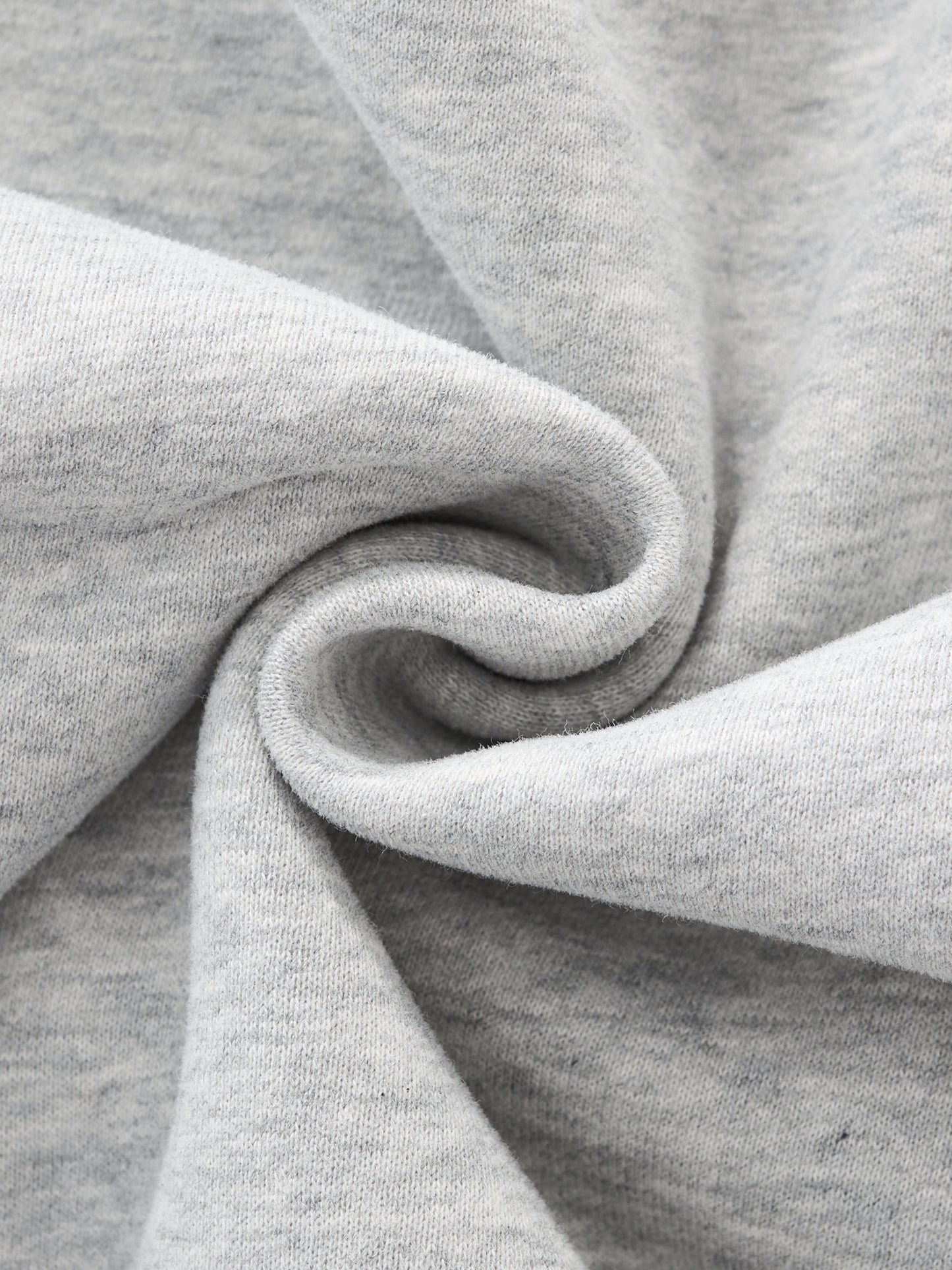 Mooch Grey  - Essential Fleece Mock-Neck Crew Sweatshirt