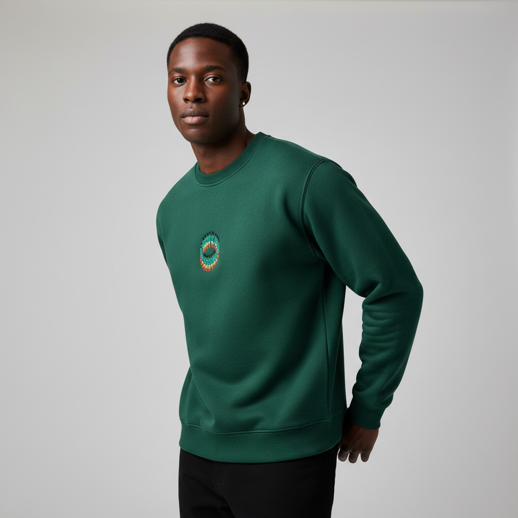 Ring Blur Centre Fleeced Sweatshirt